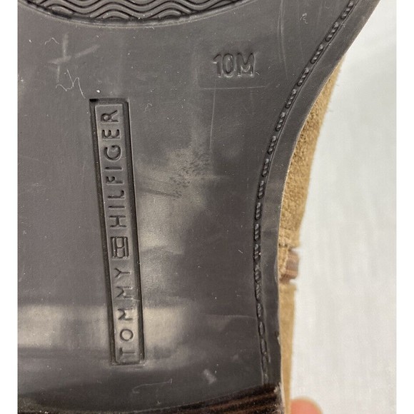 Tommy Hilfiger Women’s Brown Size 10M Suede Boots Booties Chelsea Gold Hardware - Picture 15 of 15